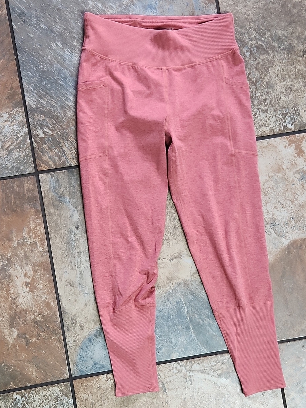 Womens Pink High-Waist Performance Leggings